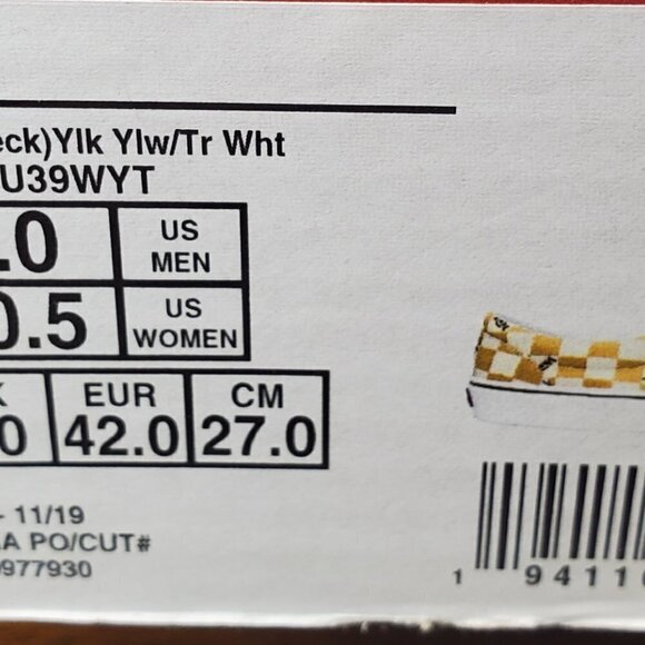 🎉Host Pick 🎉New Vans Era Big Check Ylk Ylw - Picture 10 of 10
